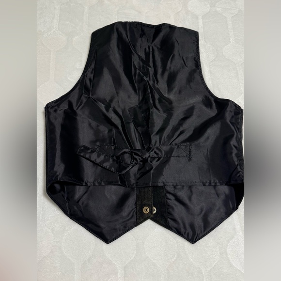 Disney Black Vest Genuine Leather with Embroidery Mickey Mouse Suede Size S/M - Picture 5 of 10